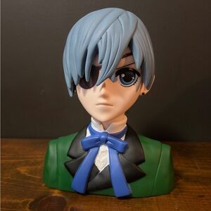 Black Butler Ciel Phantomhive Bust Figure Coin Bank Aniplex Funimation 2017 Rare
